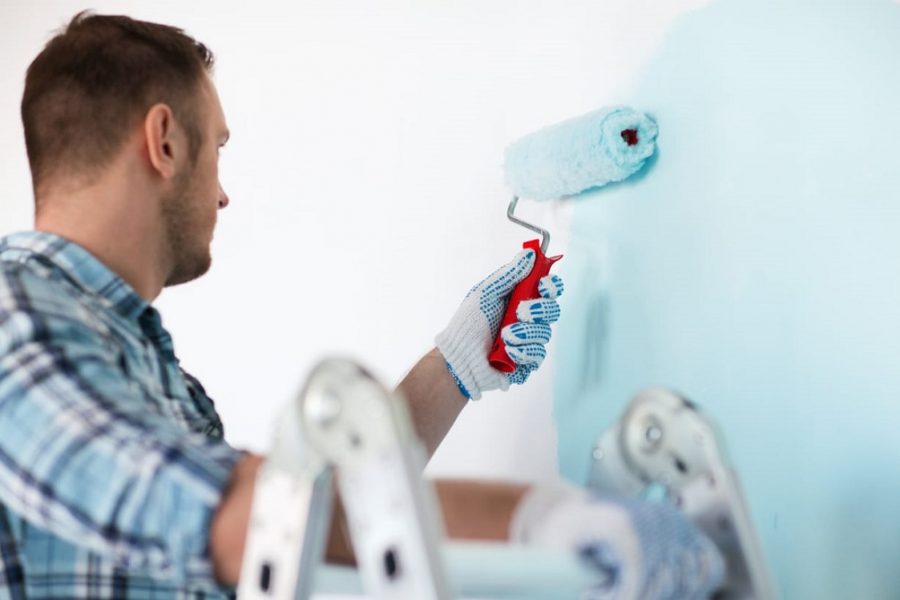 How do you apply enamel paint?