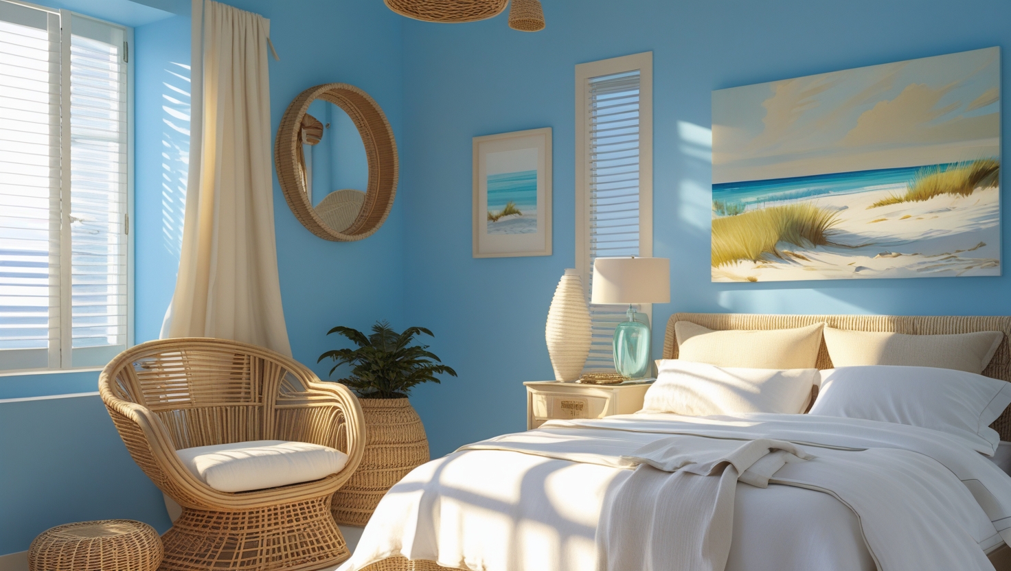 Sky Blue & Sand Beige