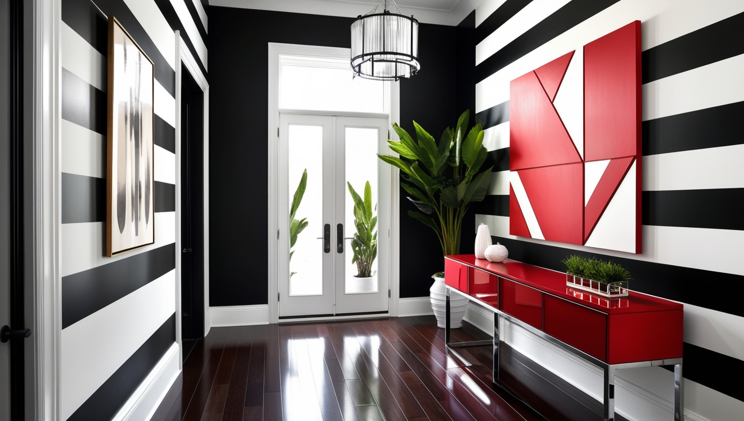 Black and White with a Pop of Red