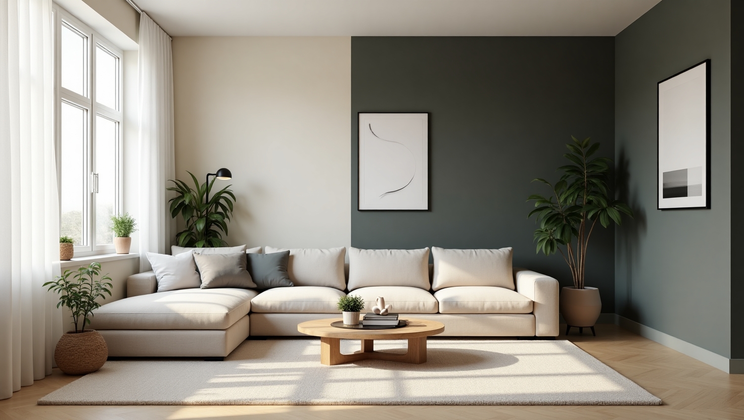 Charcoal & Cream Wall Paint