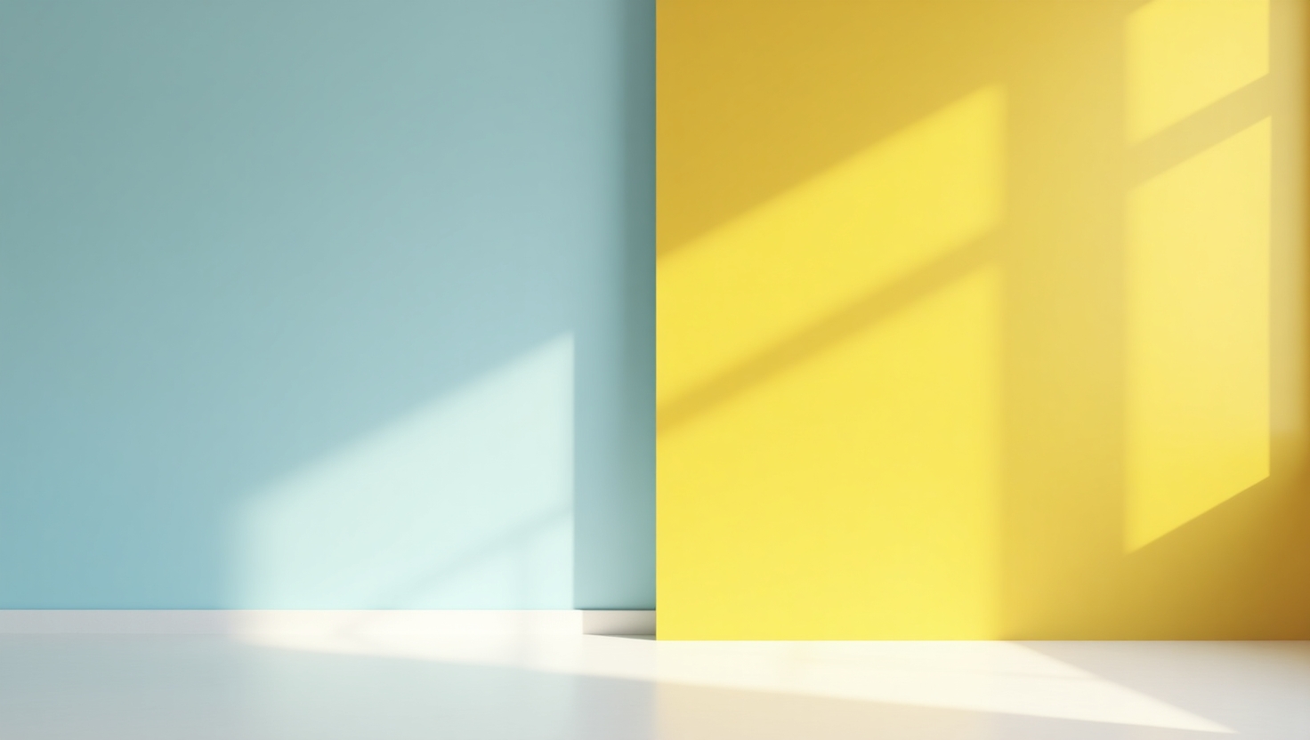 Wall with Blue and Yellow Colours