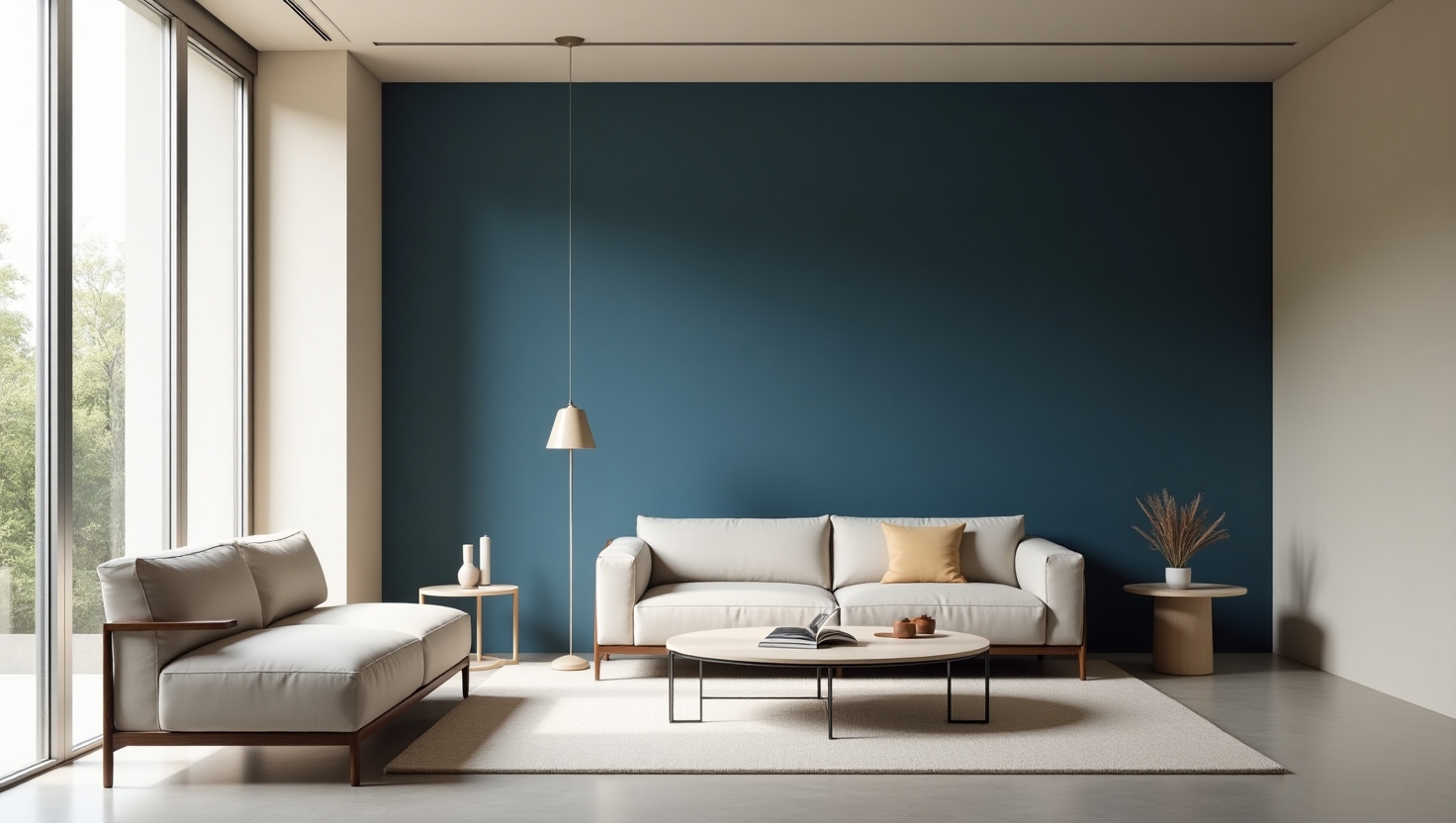 Statement Wall with Bold & Neutral Colours