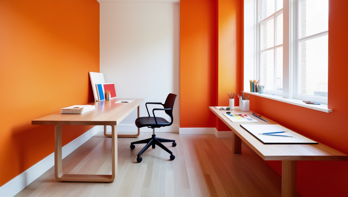 Vibrant Orange Wall Paint