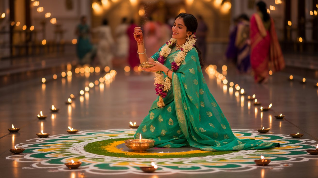 Green Colour for Navratri