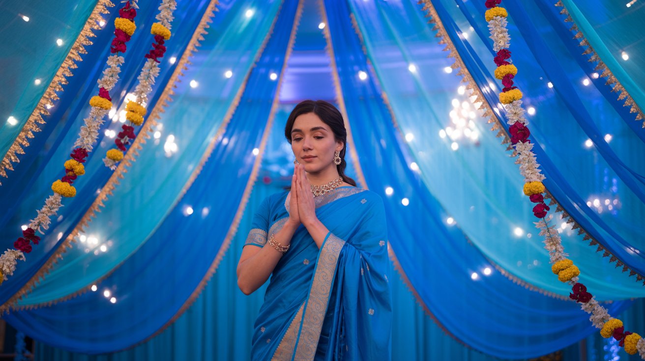 Royal Blue Colour for Navratri