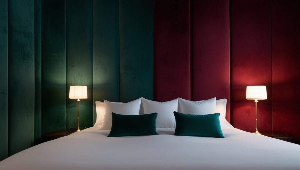 Velvet finish for creating an atmosphere of warmth and calm