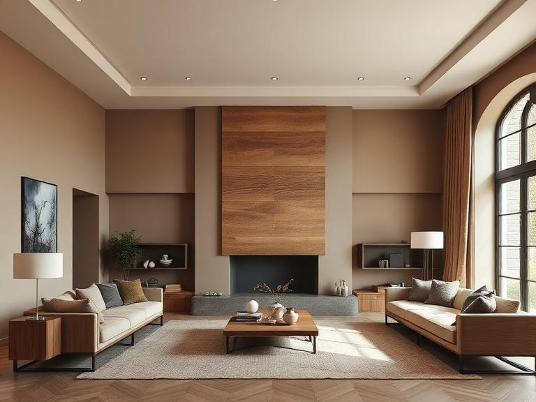 Warm beige wall painting ideas for inviting spaces 