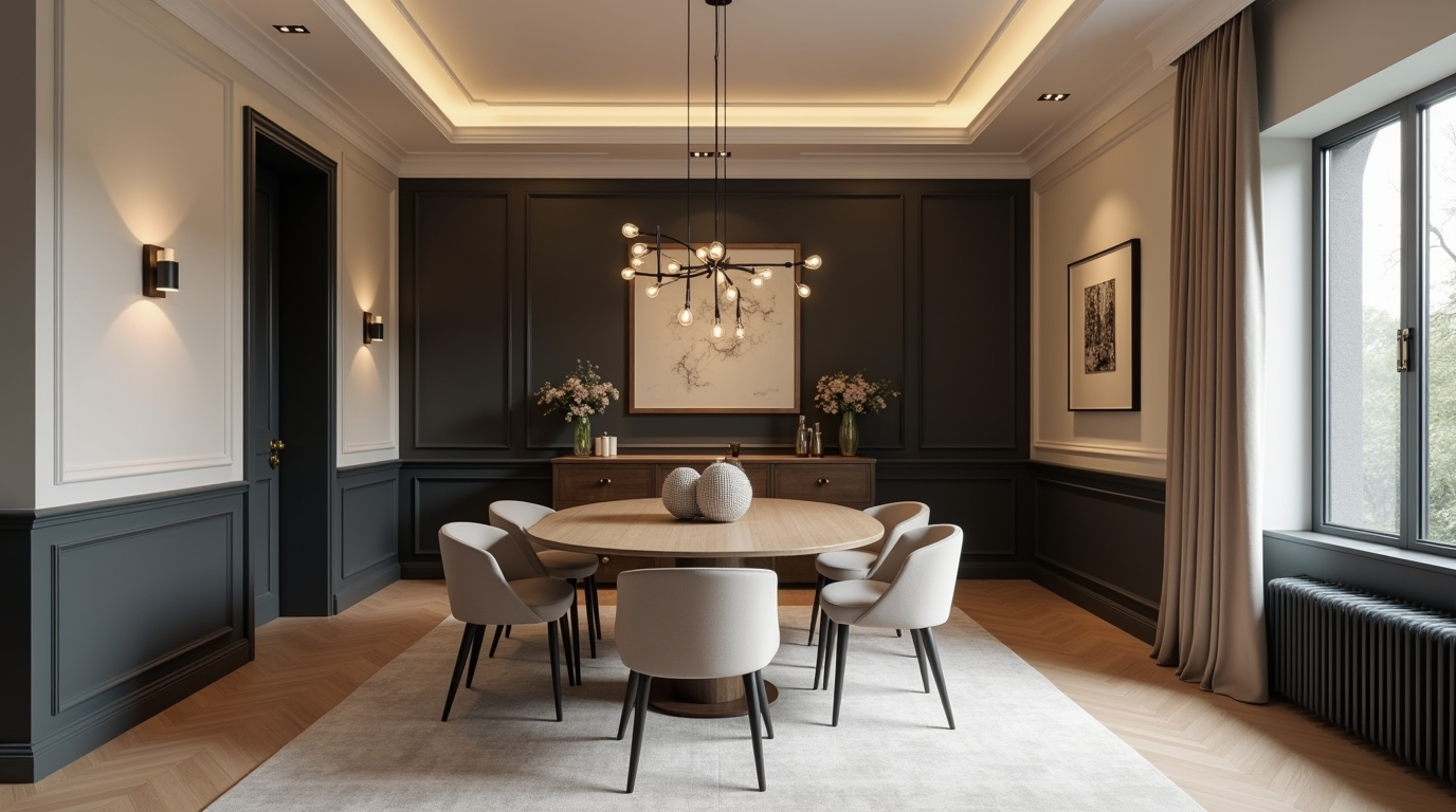 Charcoal Grey and Soft Cream