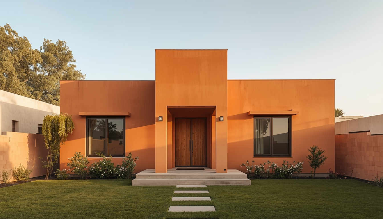 Earthy Orange with Muted Neutral