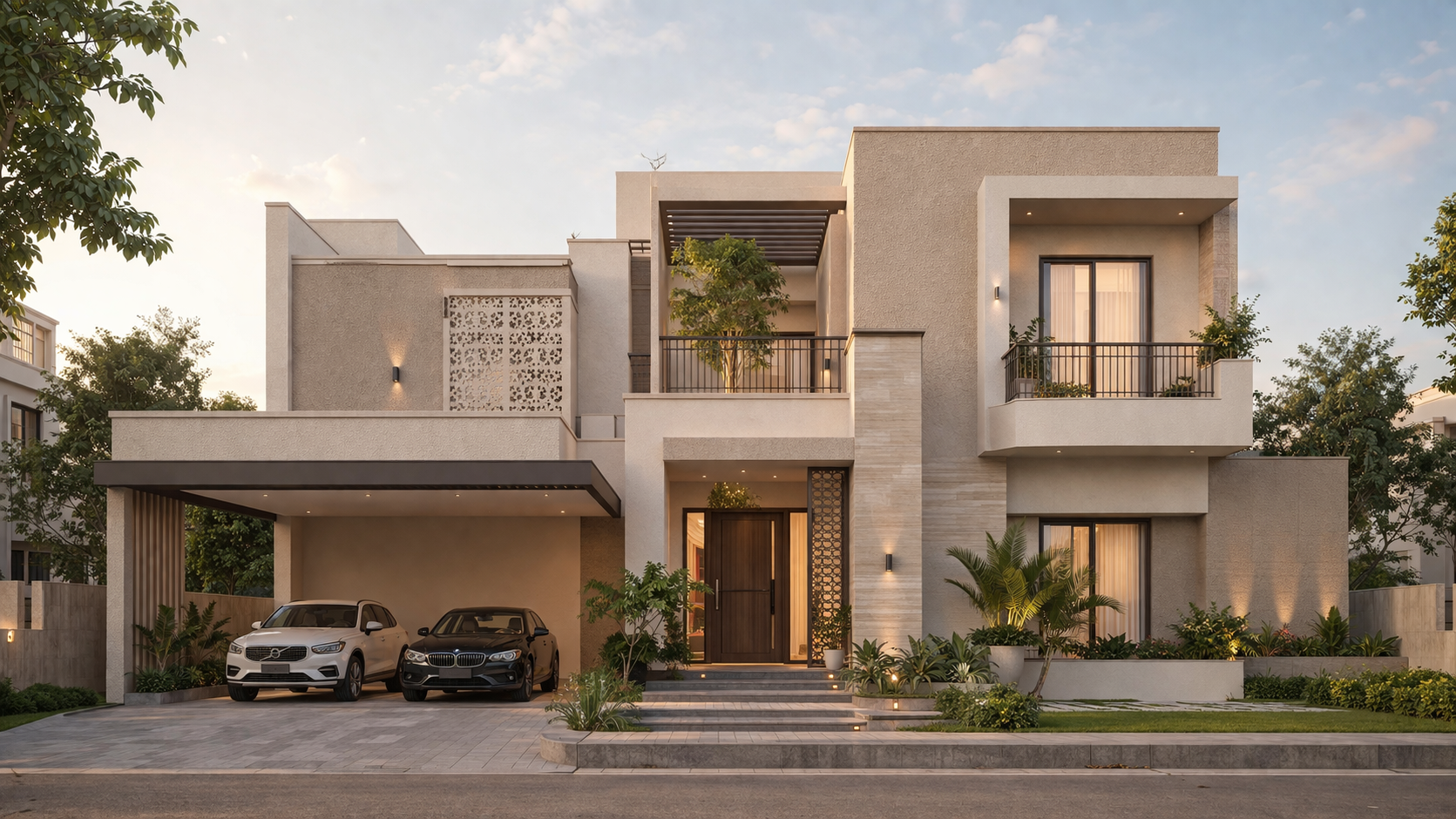 Beige & Warm Taupe – Timeless Exterior