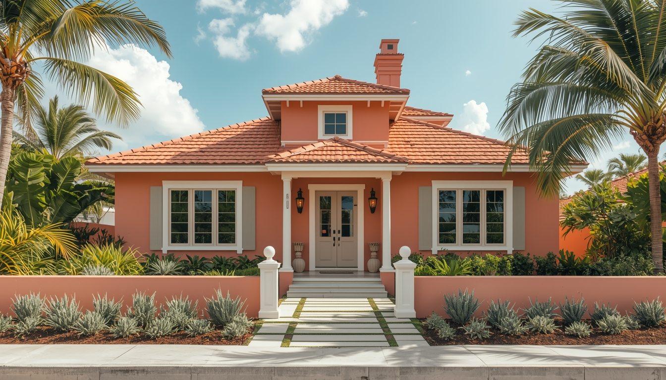 Coral Terracotta with Light Neutral