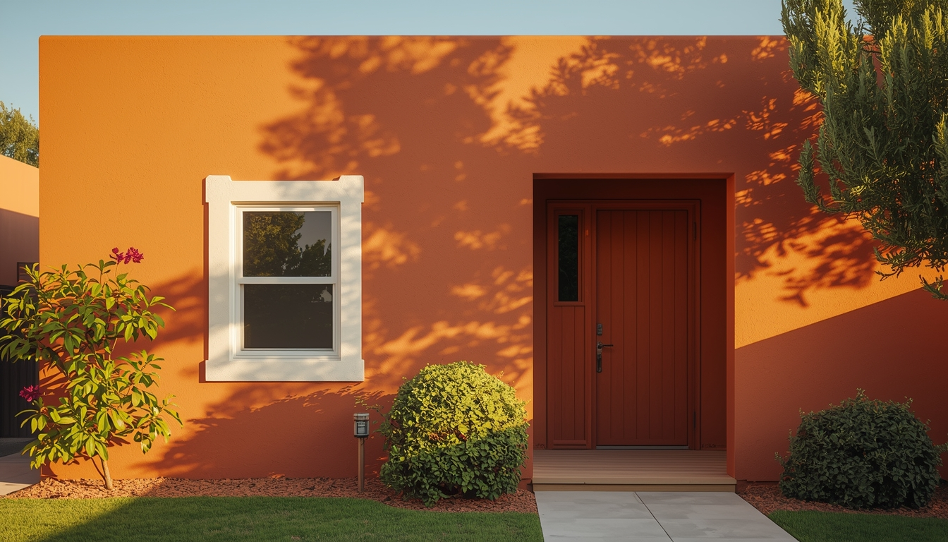 Burnt Orange with Warm Cream