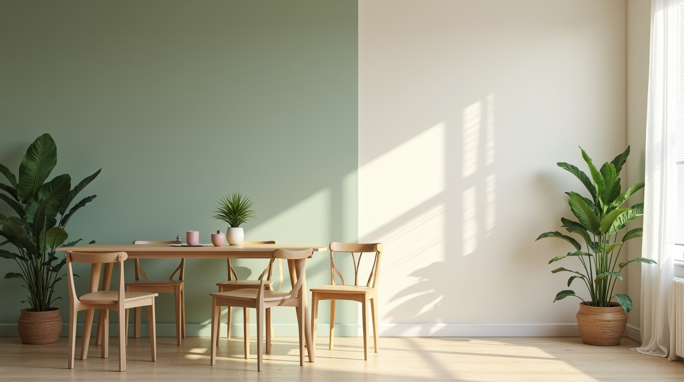 Sage Green and Off-White