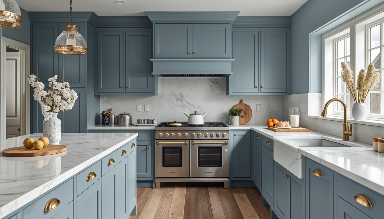 Kitchen Blue Wall