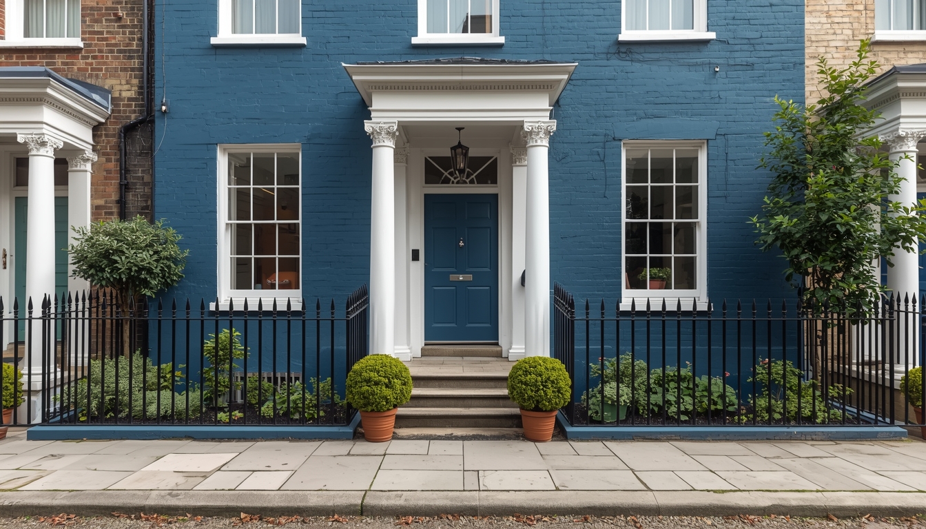 Exterior Blue Wall