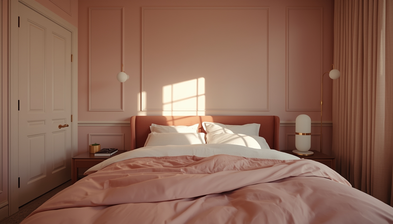 Pink Wall Bedroom