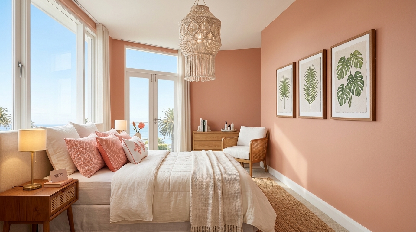 Bedroom Petite Peach Wall Paint