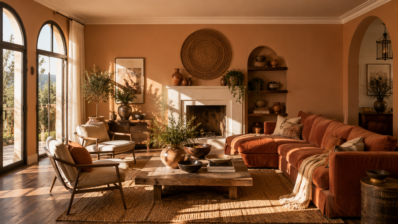 Copper Cayon Living Room Wall Paint