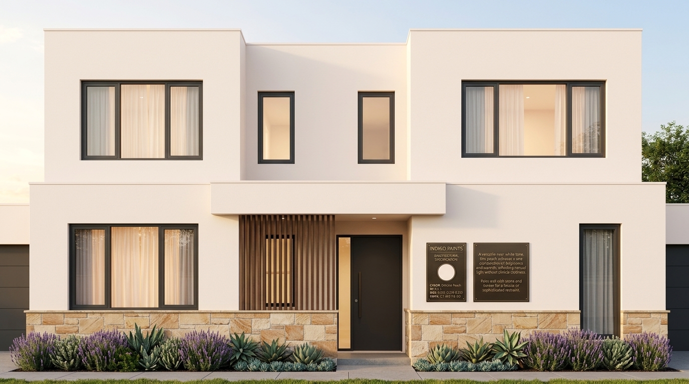 Delicate Peach Exterior Wall Paint