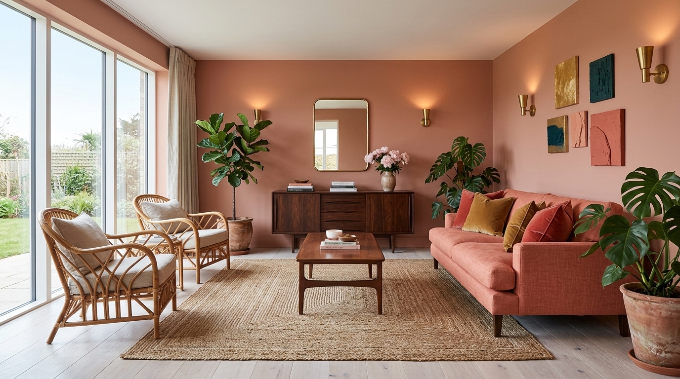 Living room Petite Peach Wall Paint