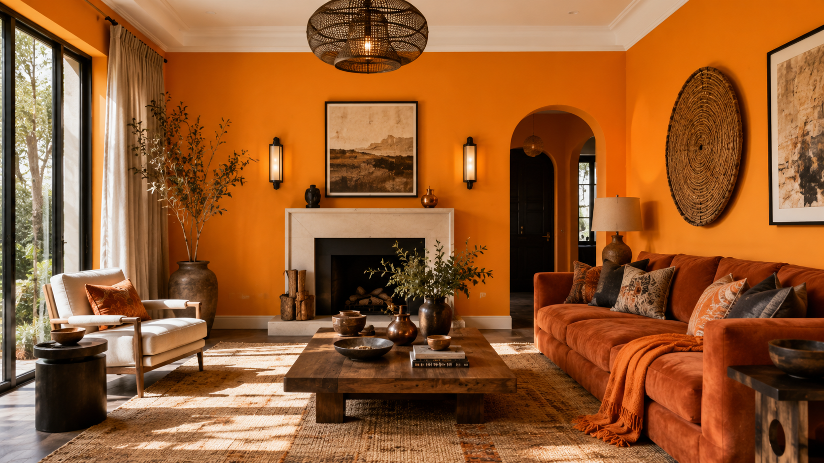 Nasturtium Living Room Wall Paint Colour