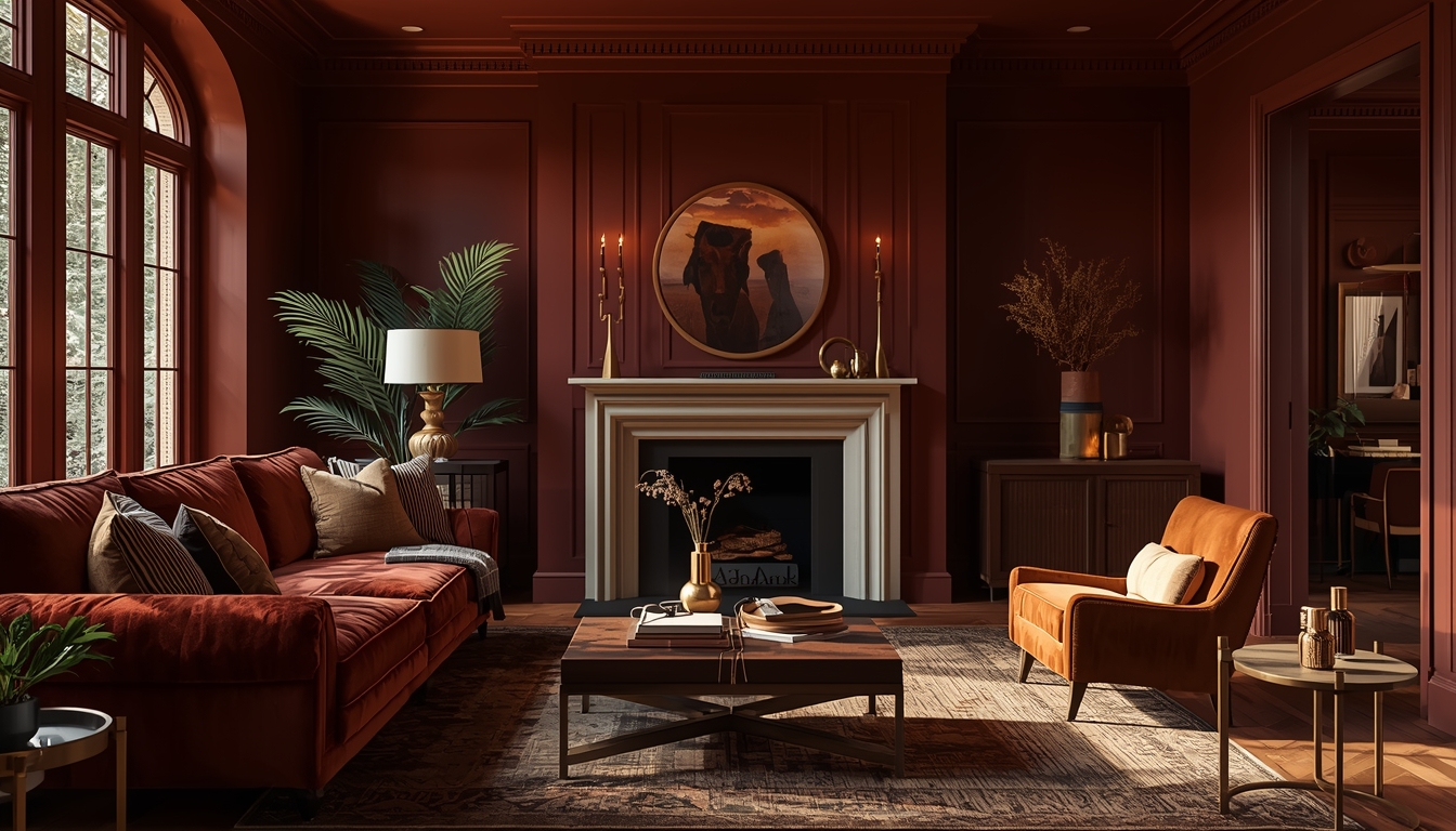 Living Room Hiking Path Colour Wall Paint