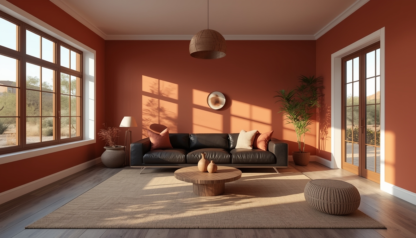 Living Room Bu Orange Wall Paint