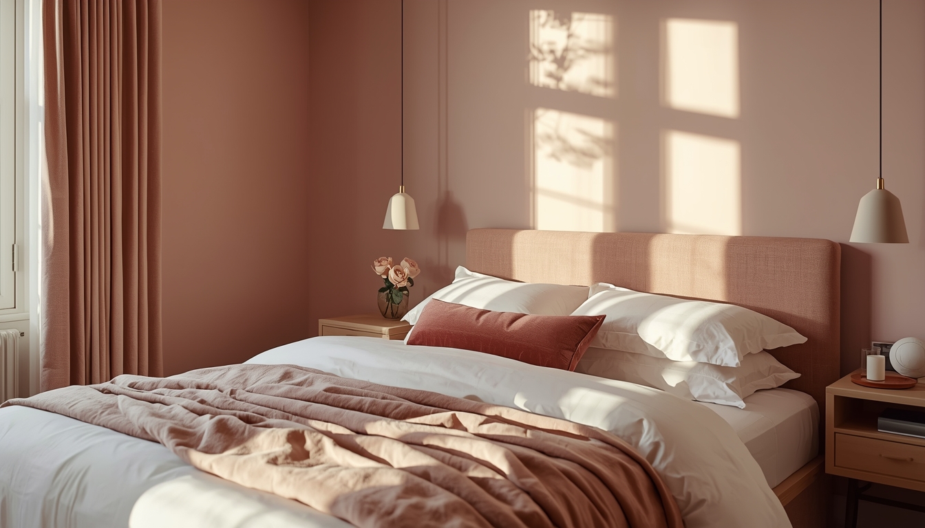 Bedroom Hush Rose Wall Colour