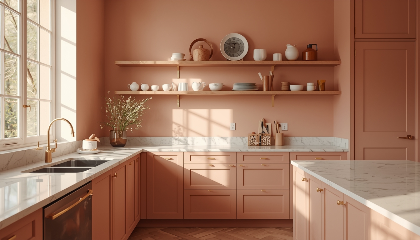 Kitchen Hush Rose Wall Colour