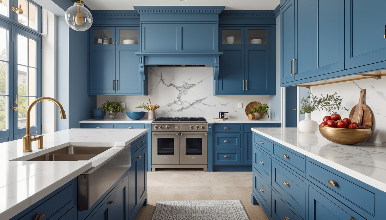 Kitchen Wall - Porcelain Blue