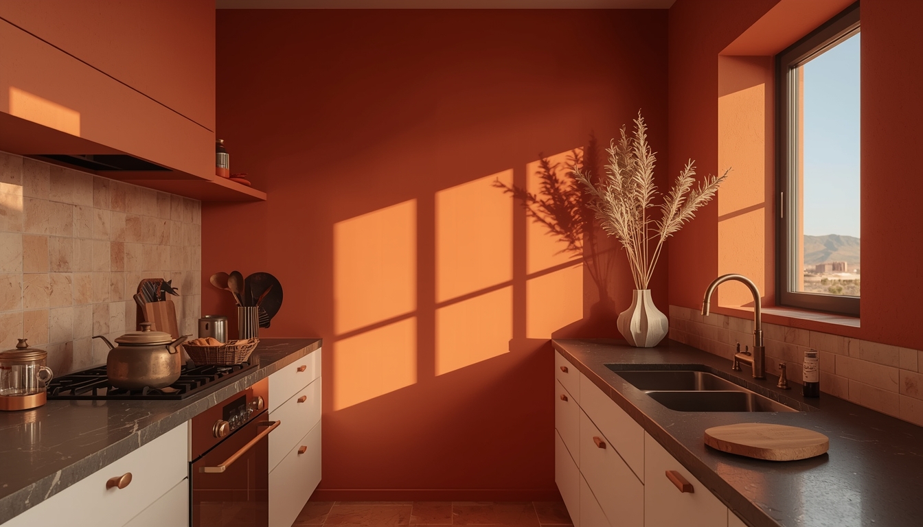 Kitchen - Bu Orange Wall Paint