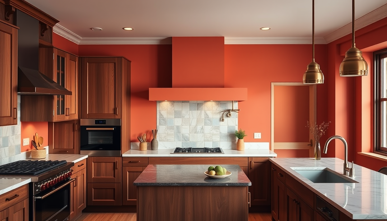 Kitchen Oakleaf Brown Wall