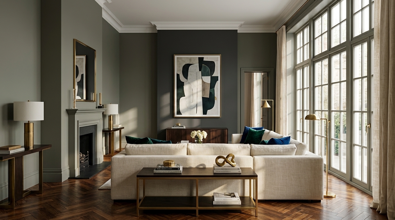 Elephant Walk Shade Interior Living Room Wall Paint