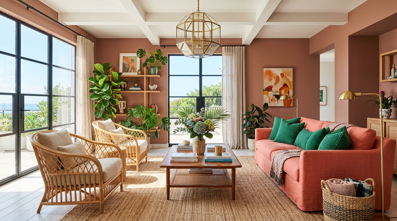Living Room Riverbed Wall Paint Colour