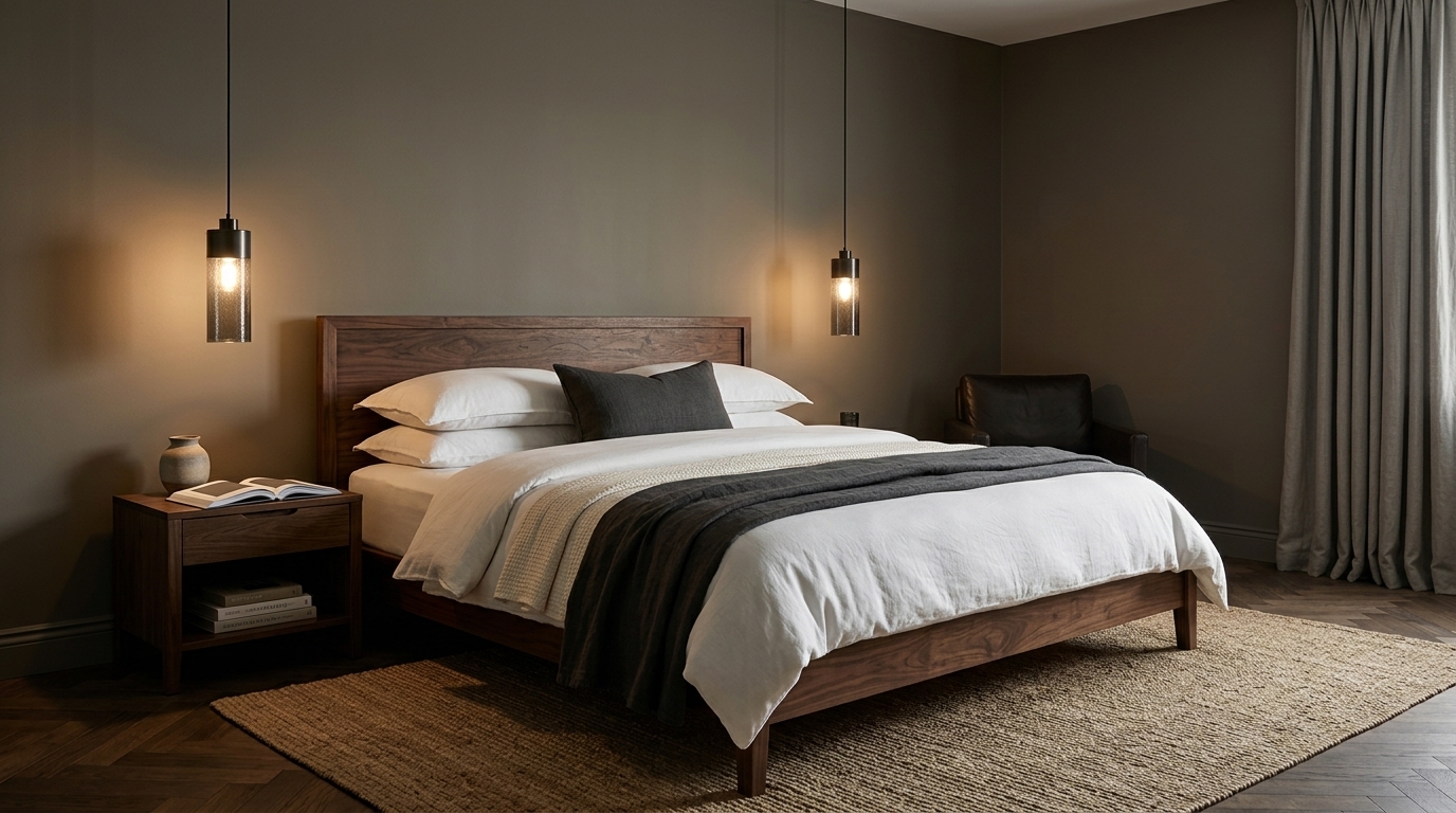 Smooth Grey Interior Wall Paint Bedroom