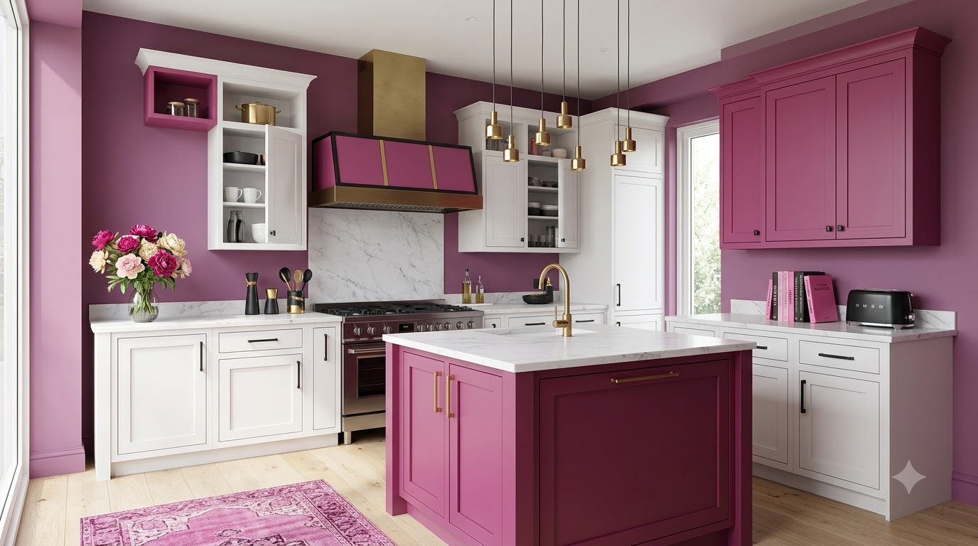 Ashley Pink Wall Paint Kitchen
