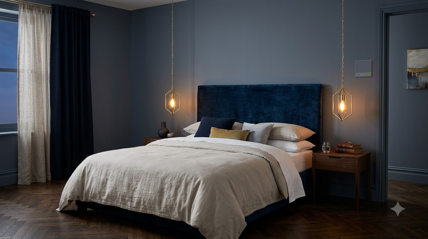 Stormy Skies Shade Bedroom Wall Paint