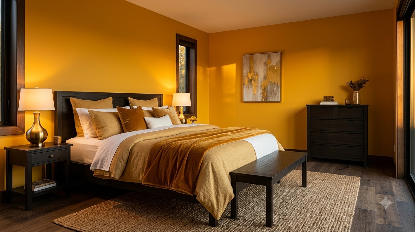 Gold Finger Bedroom Wall Paint