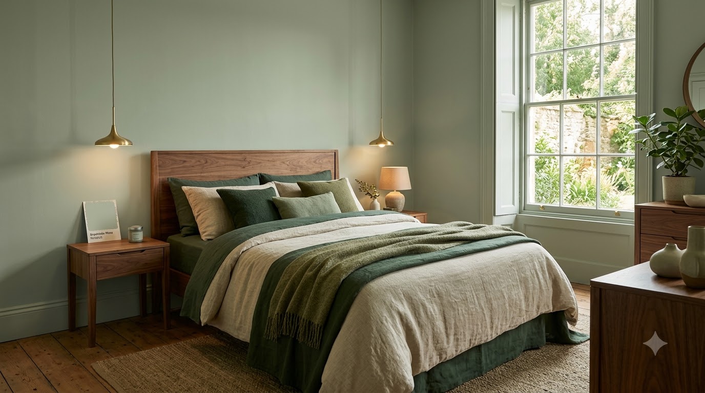Brookside Moss Bedroom Wall Paint
