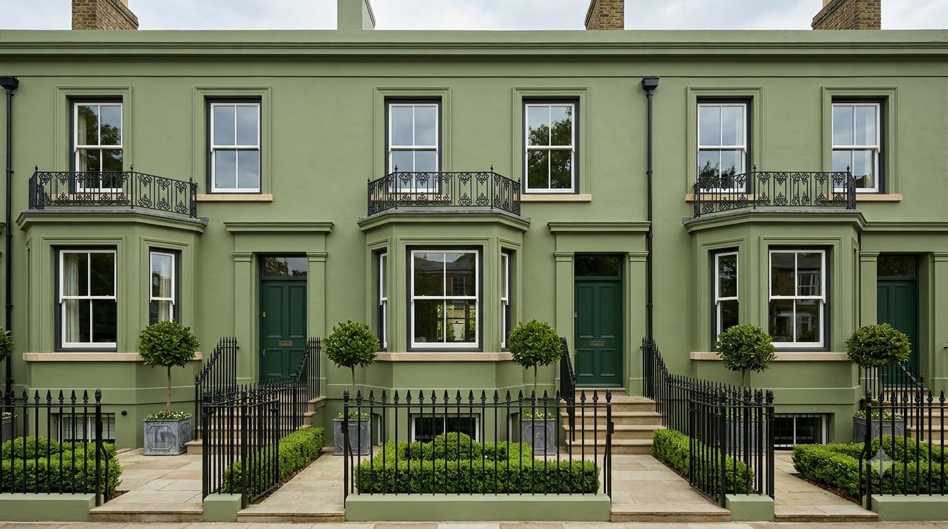 Composed Green Exterior Wall Paint