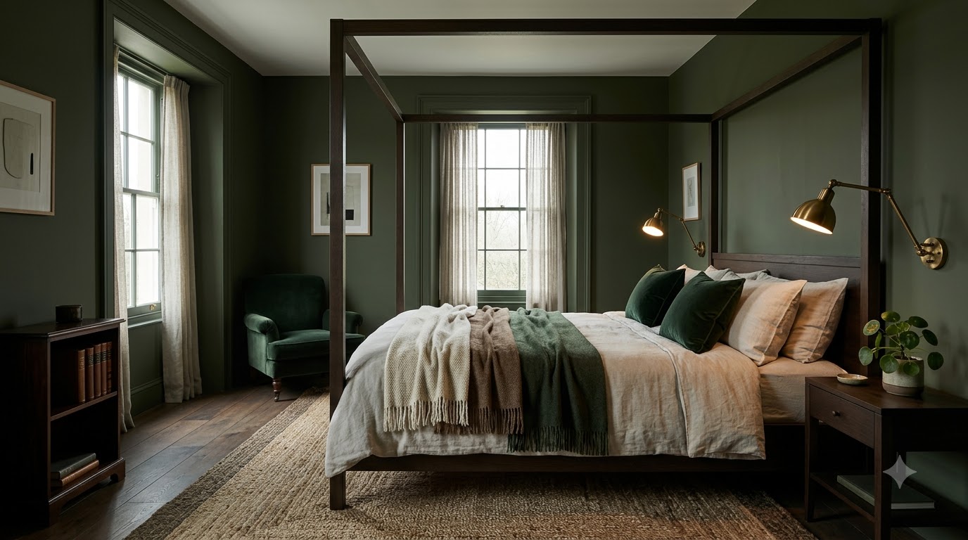 Bedroom Green Wall Paint