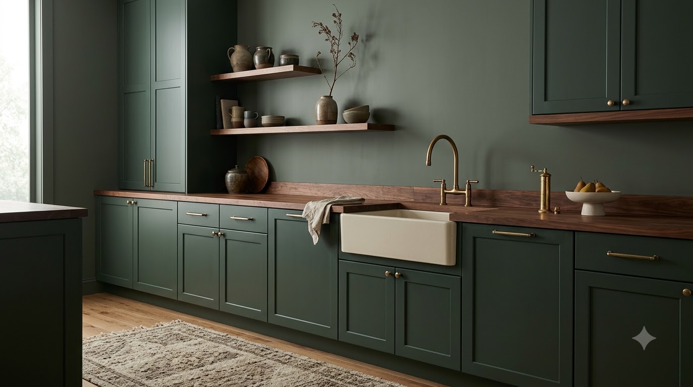 Kitchen Wilderness Green Wall Paint