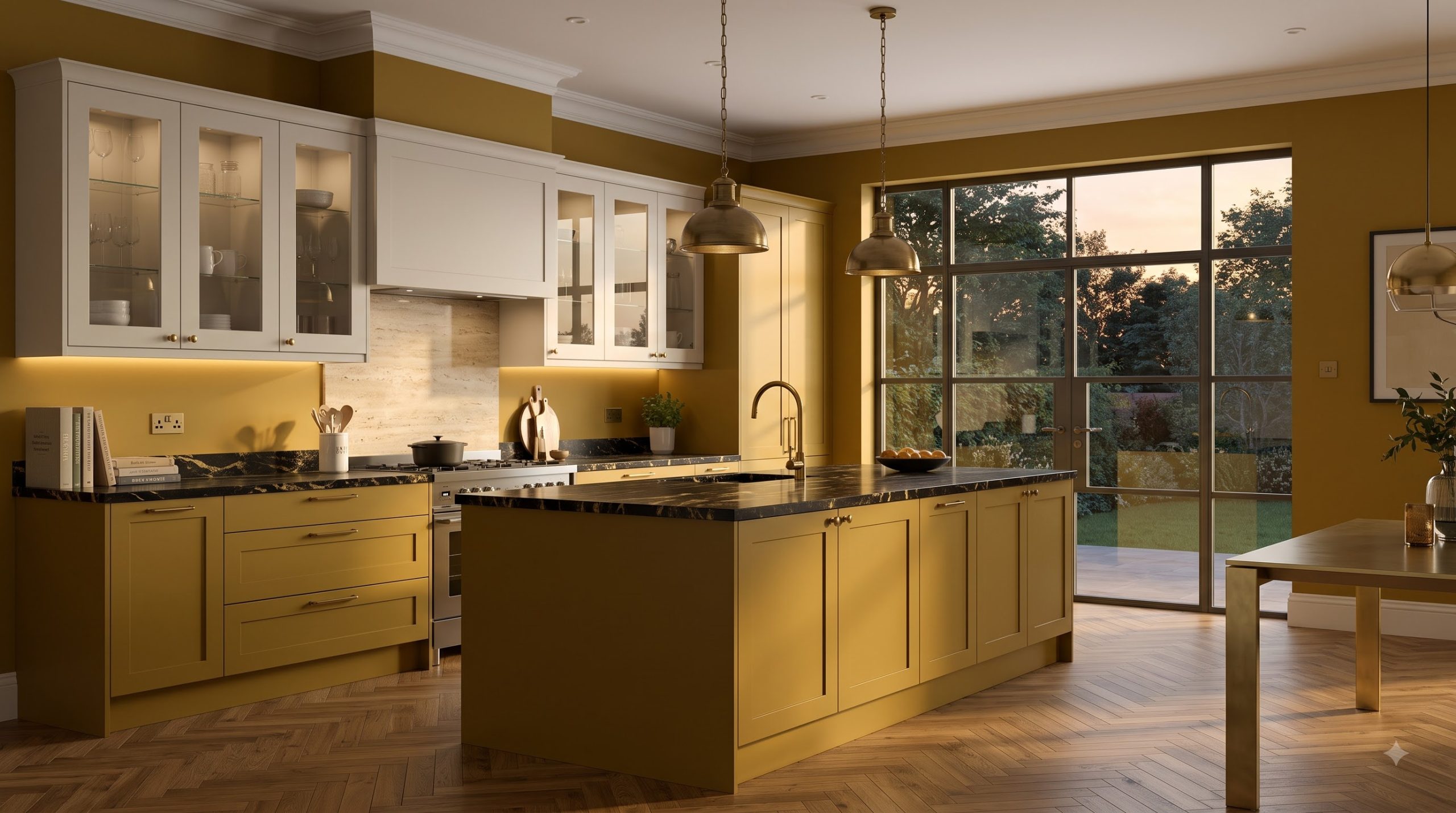 Golden Glimmer Kitchen Wall Paint