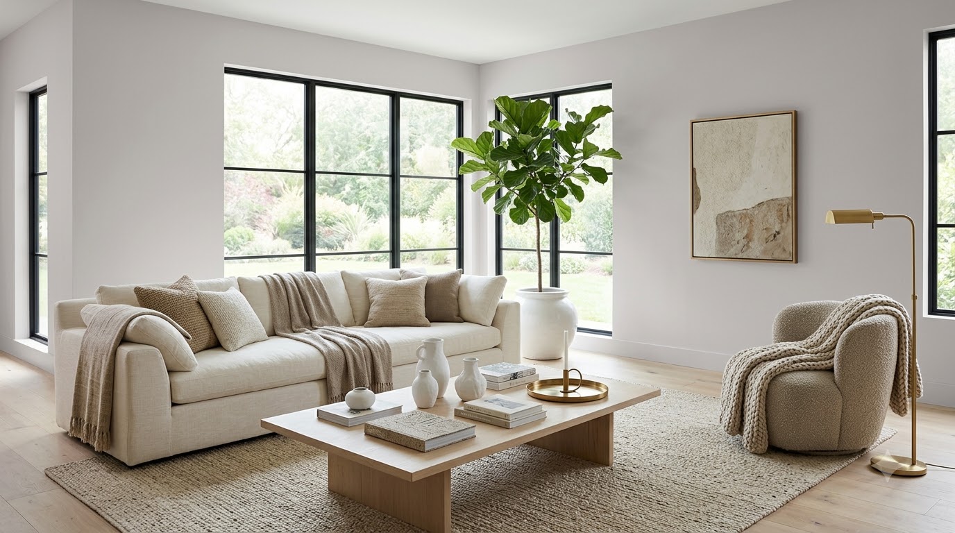 Living Room Mineral Mauve Wall Paint