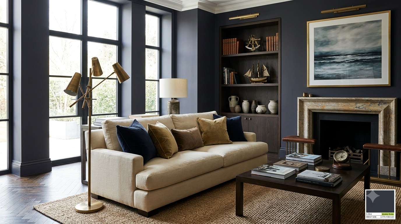 Smokey Grape Shade Wall Paint - Living Room