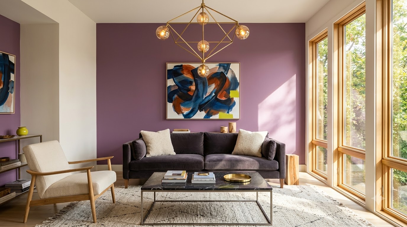 Living Room Wine Blush Wall Paint