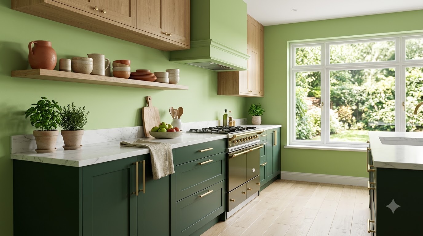 Merry Green Kitchen Wall Paint