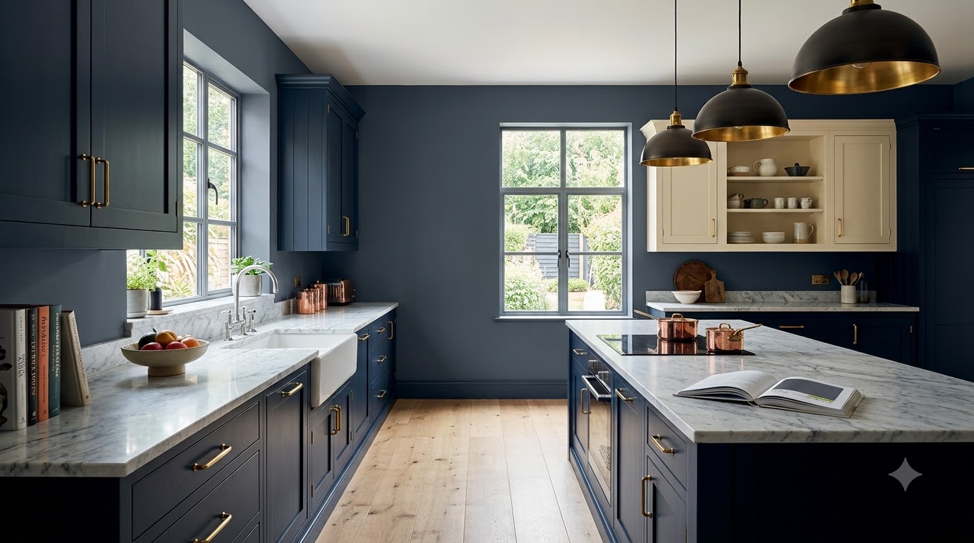 Stormy Skies Shade Kitchen Wall Paint