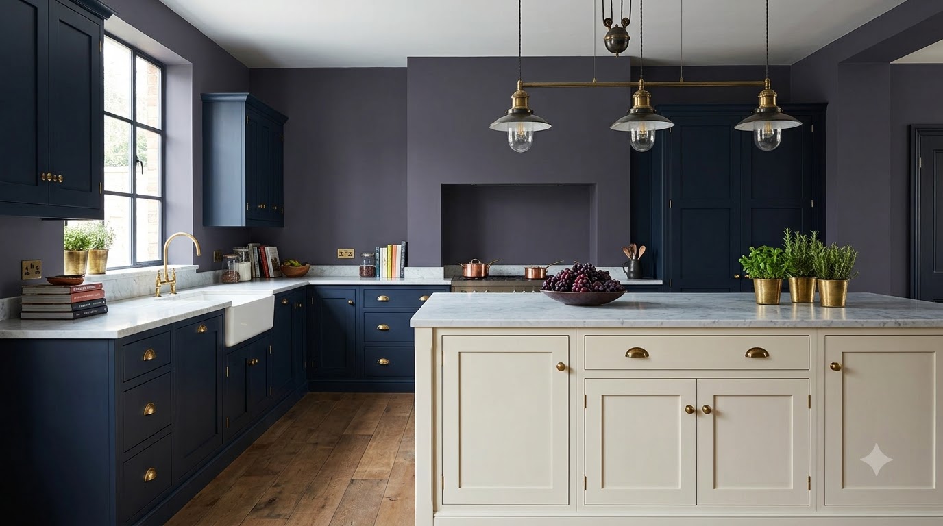 Smokey Grape Shade Wall Paint - Kitchen