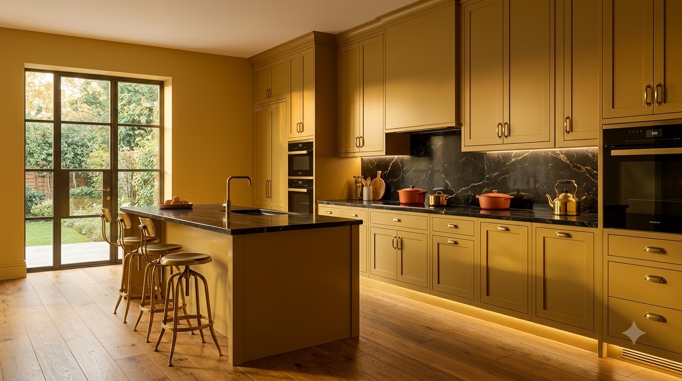 Kitchen Bake Gold Wall Paint Colour